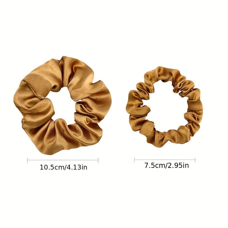 6pcs Solid Scrunchies Elastic Hair Rope Ponytail Holder Hair Accessories