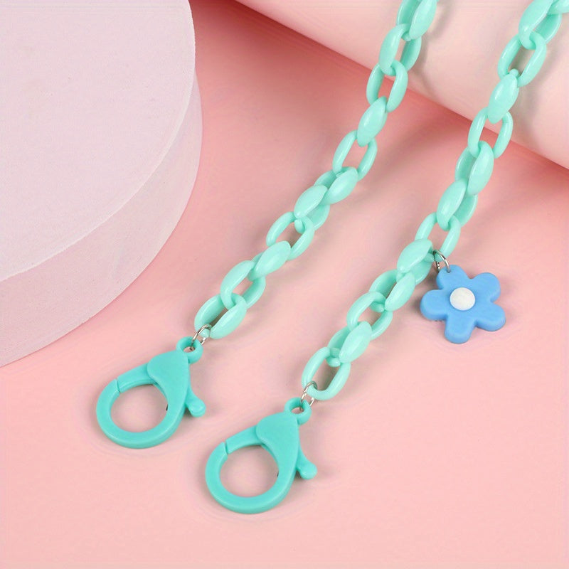 Cartoon Flower Decor Glasses Chain Eyeglasses Lanyard Face Covering Chain