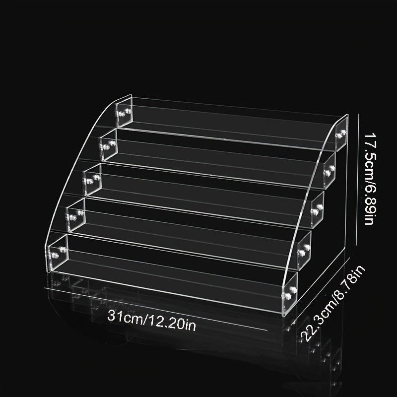 2 Tier Acrylic Nail Polish & Lipstick Holder Clear Display Stand