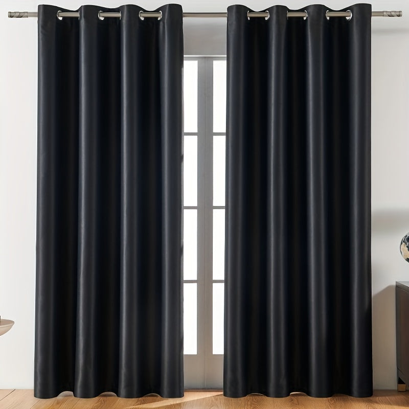 Solid Blackout Curtains for Home Decoration