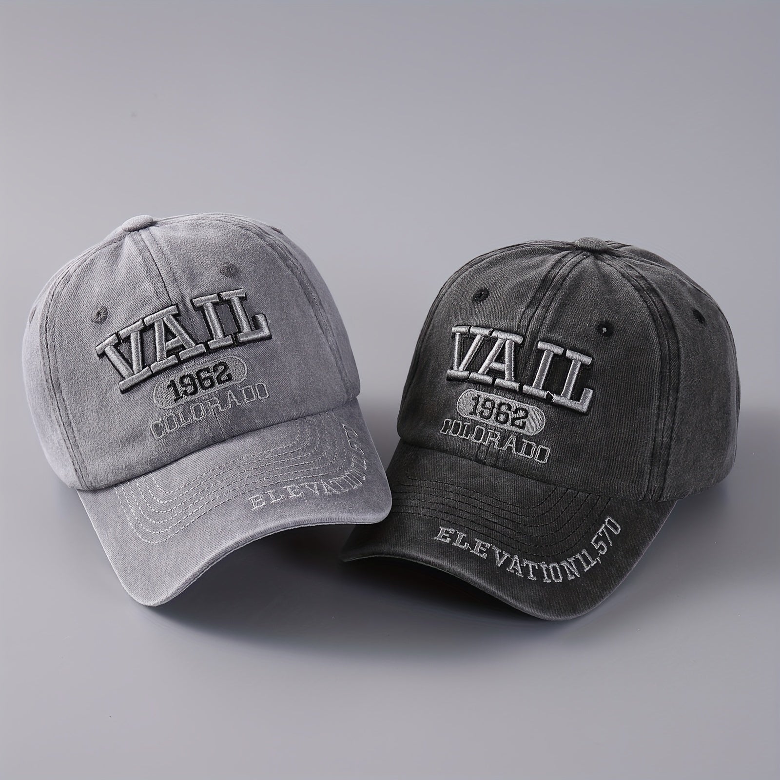 3D Embroidery Letter Baseball Cap Denim Retro Duck Tongue Cap