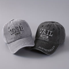 3D Embroidery Letter Baseball Cap Denim Retro Duck Tongue Cap