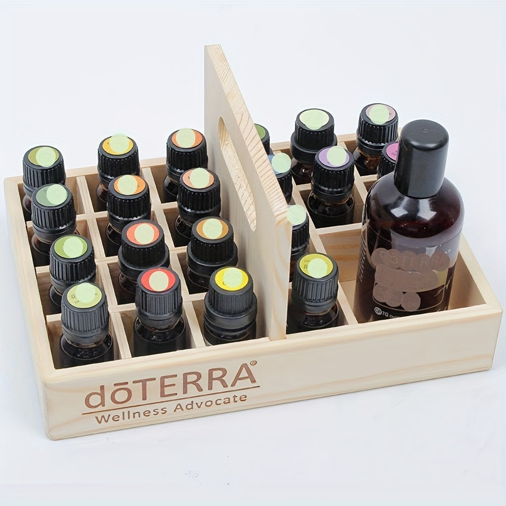 21 Slots Wooden Aromatherapy Essential Oil Storage Case Holder