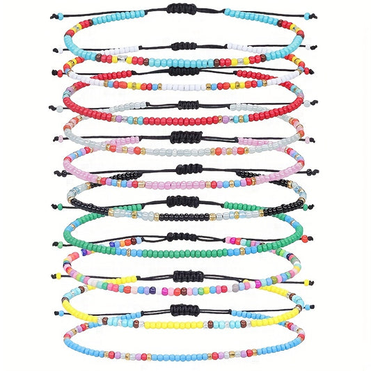 Colorful Beaded Anklet for Women - Summer Beach Style