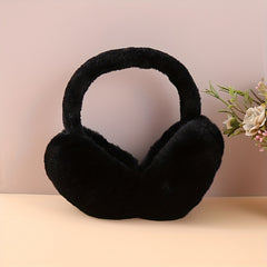 Winter Plush Ear Warmers for Women & Men - Soft & Foldable Ear Muffs