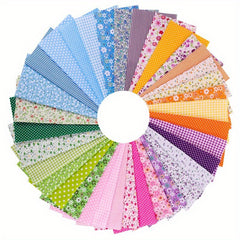 50Pcs Cotton Fabric Bundle Fat Quarter for DIY Sewing and Quilting