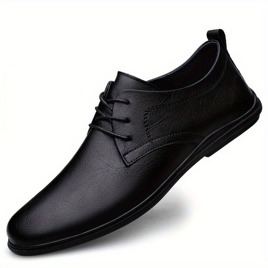 Men's British Style Leather Derby Shoes for Wedding Business