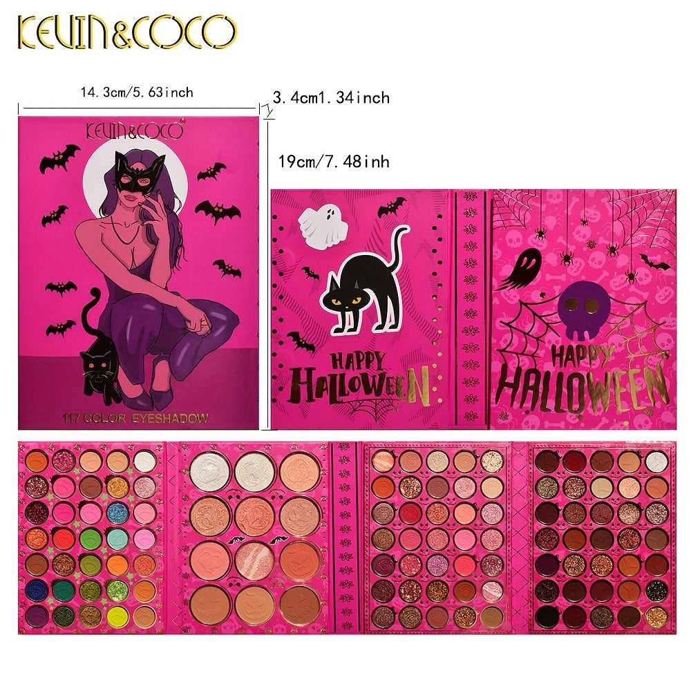 117 Colors Eyeshadow Palette 4 Layers Pearly Matte Bright Tones