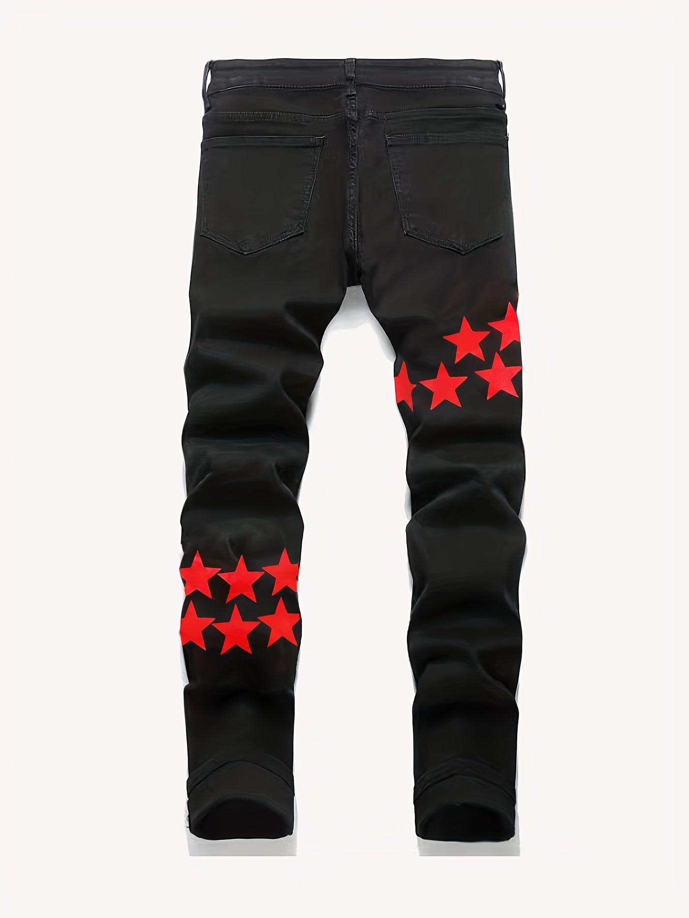 Regular Jeans Men's Casual Street Style Denim Pants With Pockets