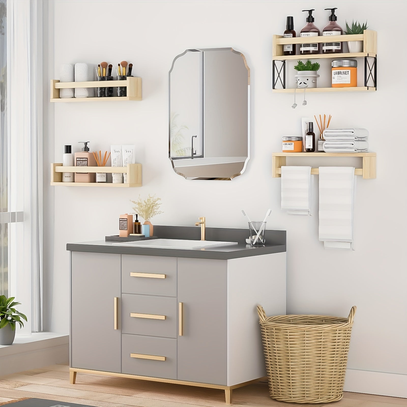 Floating Wall Bookshelves for Nursery & Playroom Decor