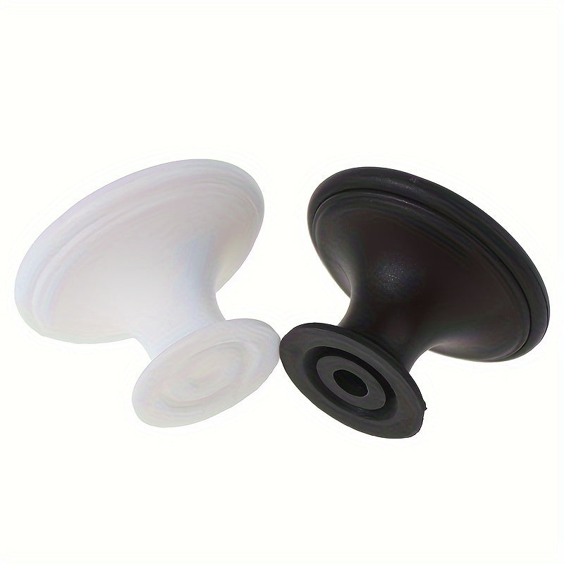 Round Mushroom Single Hole Handle Plastic Drawer Wardrobe Cabinet Door Handle