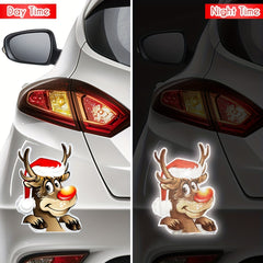 2pcs Christmas Reindeer Magnetic Reflective Stickers