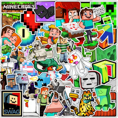 50pcs Video Game Doodle Waterproof Stickers - DIY Funny Creative Toys