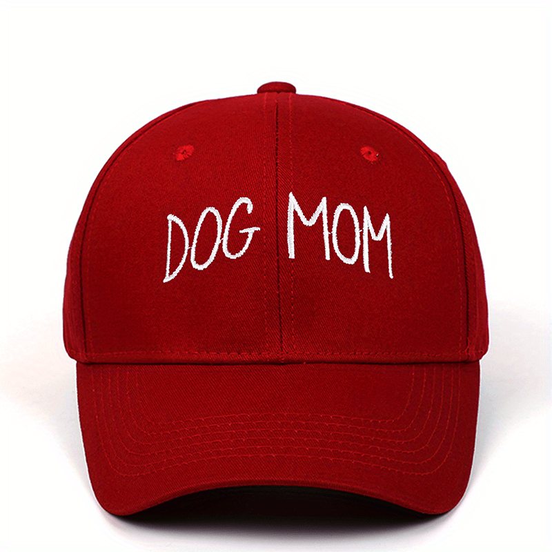 DOG MOM Embroidery Baseball Cap Cotton Dad Hat Adjustable Sun Hats For Women