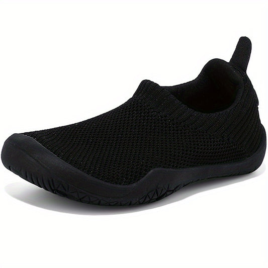 Boy's Breathable Knit Sports Shoes Slip On Walking Shoes