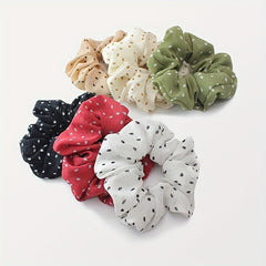 Polka Dot Scrunchies Hair Tie Large Hair Rope Style Hair Ring Ponytail Holder