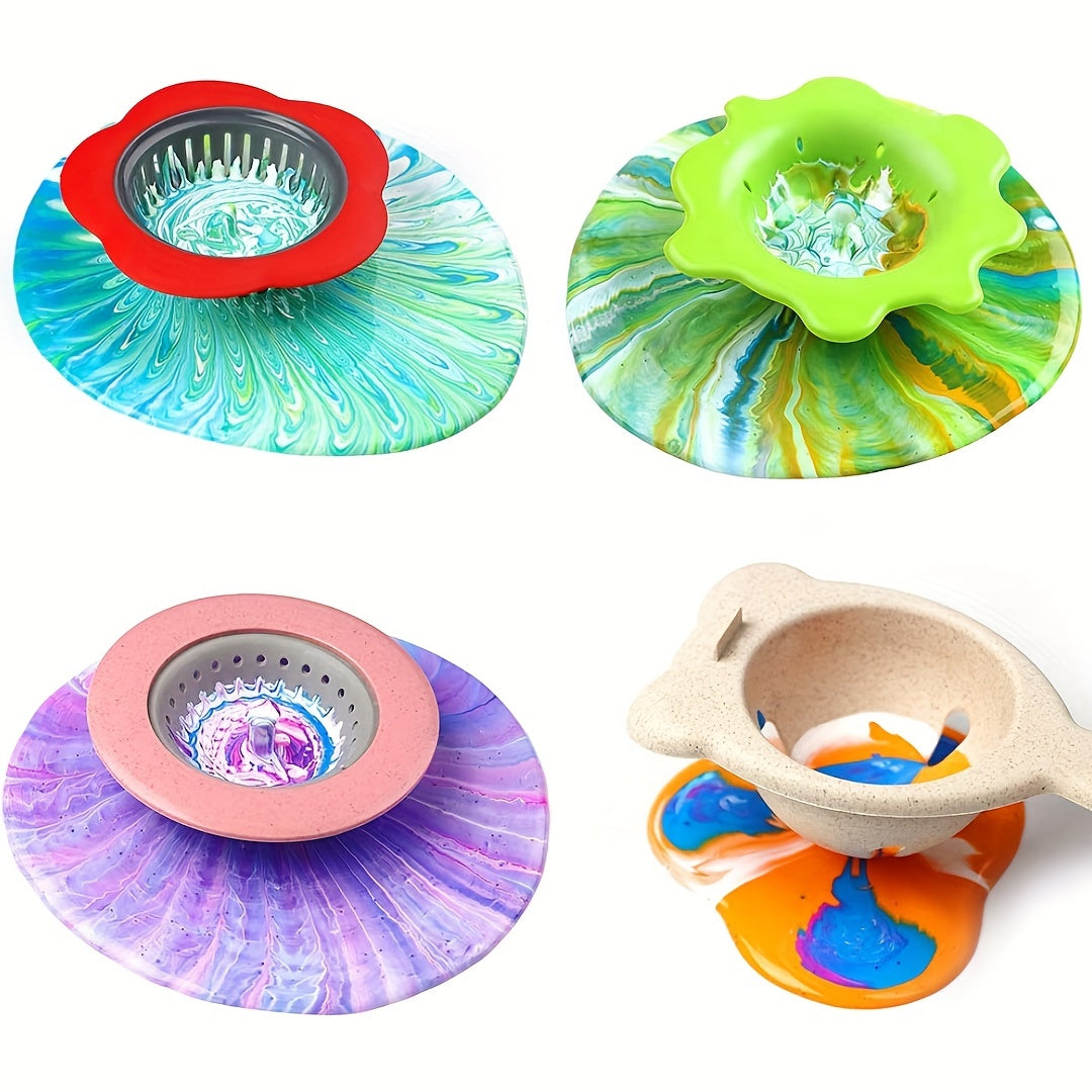 5pc Christmas Flower Painting Kit with Drainage Basket