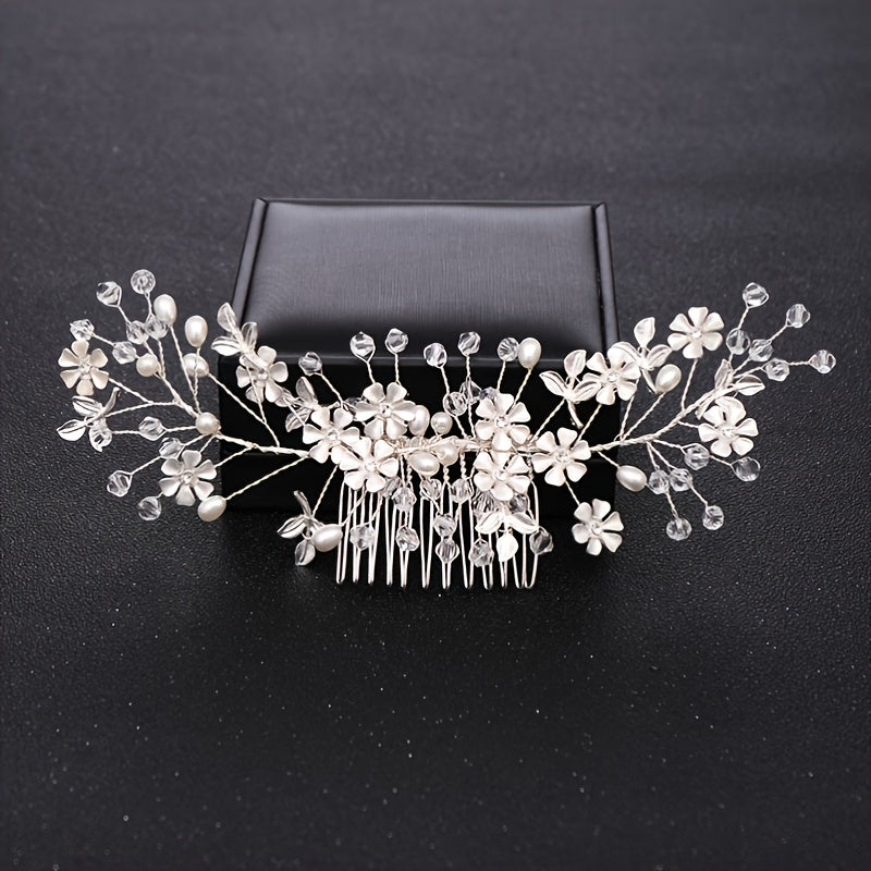 Crystal Flower Bridal Hair Comb Wedding Hair Accessories