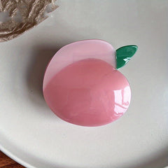 Fruit Series Hair Claw Peach Cherry Pattern Hair Accessory