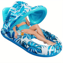 Inflatable Sunshade & Sunscreen Pool Float - Stay Protected While Relaxing