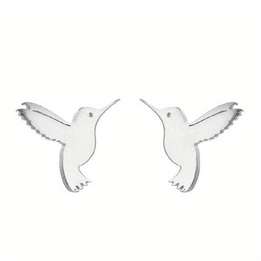 Men's Style Small Bird Earrings - 2pcs Pair Forest Earrings