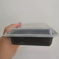 10ps Rectangle Thickened Lunch Box Plastic Commercial Sealed Lunch Box