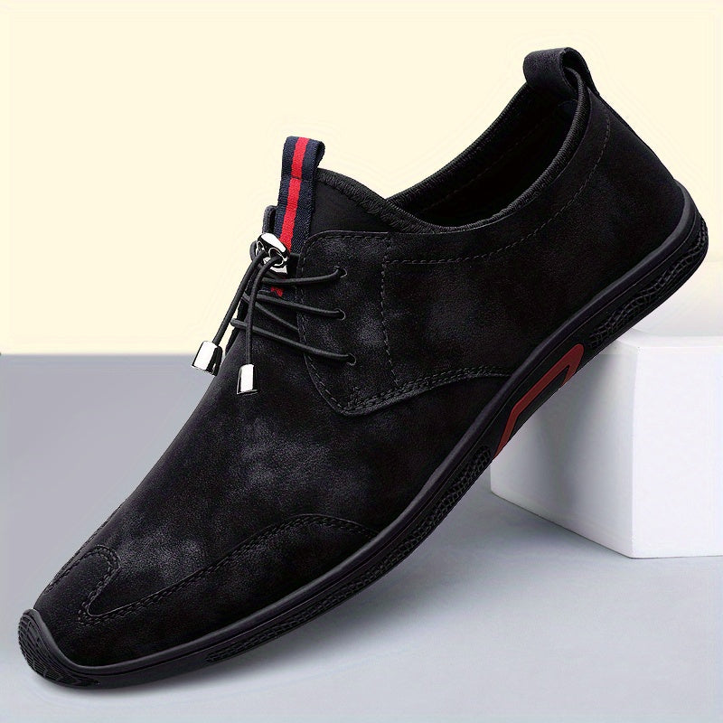 Men's Leather Slip-On Loafers w/ Draw String - Assorted Colors