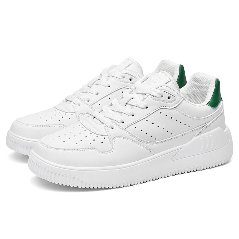 Men's Faux Leather Lace Up Skate Sneakers Casual Elevator Shoes
