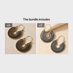 Vintage Hollow Metal Dangle Earrings Women Gift