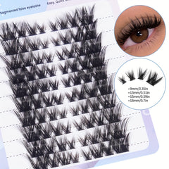 80pcs Segmented Grafted Eyelashes Single Cluster Lashes Natural Long