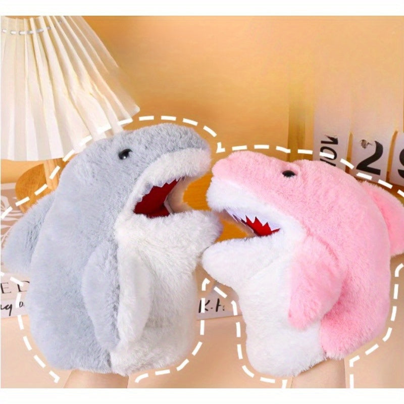 Interactive Little Shark Plush Toy with Mouth Opening Function