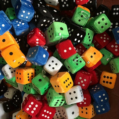 Plush Dice Car Hanger Stress Relief Squeeze Cube Fluffy Stuffed Car Decorat