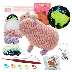 Luminous Capybara Hook Knitting Material Package Christmas Gift