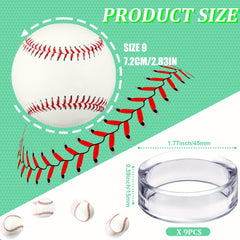 12pcs Glow In The Dark Baseball Set with Stand