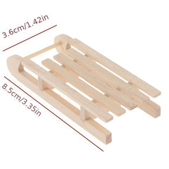 1/12 Dollhouse Mini Wooden Christmas Sleigh DIY Accessory