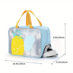 Cartoon Fruit Pattern Translucent Makeup Handbag Toiletry Wash Bag