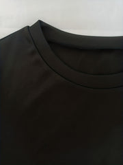  Solid Round Neck Tank Dress Slim Fit Stretch