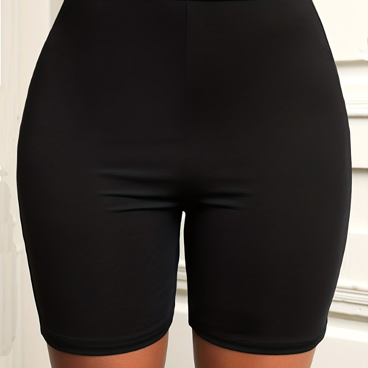 High Waist Biker Shorts Slim Workout Women's Clothing
