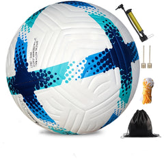 Classic No 5 PU Soccer Ball With Pump Standard Size 5 Football