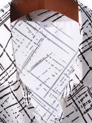 Men's Digital Print Short Sleeve Shirt
