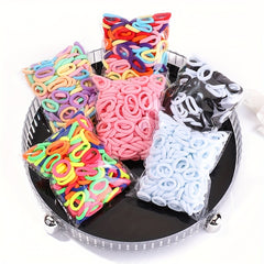 50pcs Colorful Hair Tie Ponytail Holders Scrunchies Hair Accessories for Baby Gi