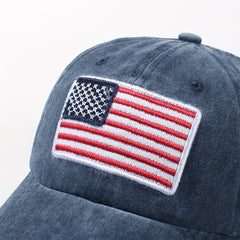 Flag Embroidery Baseball Cap Distressed Independence Dad Hats Unisex Sun Hats