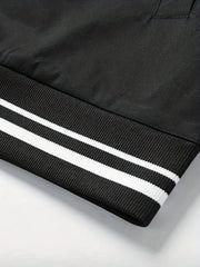 Men's Casual Baseball Collar Zip Up Jacket Coat For Spring Fall