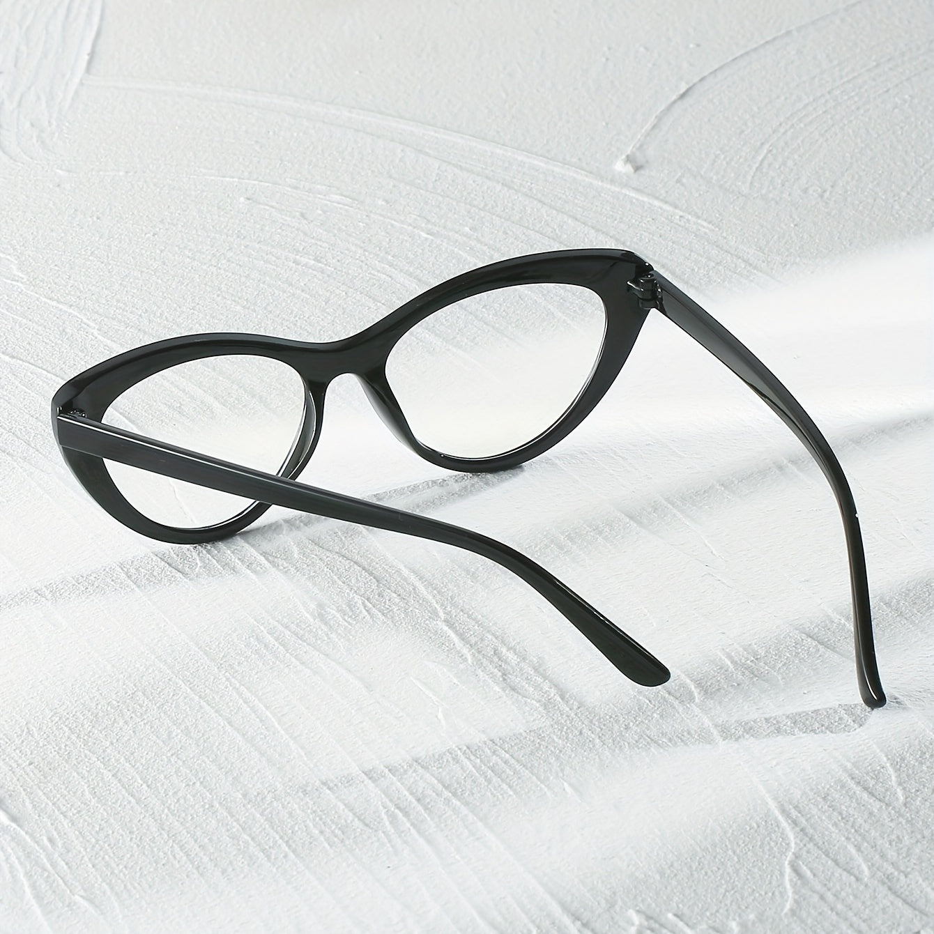 Cat Eye Clear Lens Glasses For Women - Triangle Anti Light Glasses