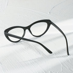 Cat Eye Clear Lens Glasses For Women - Triangle Anti Light Glasses