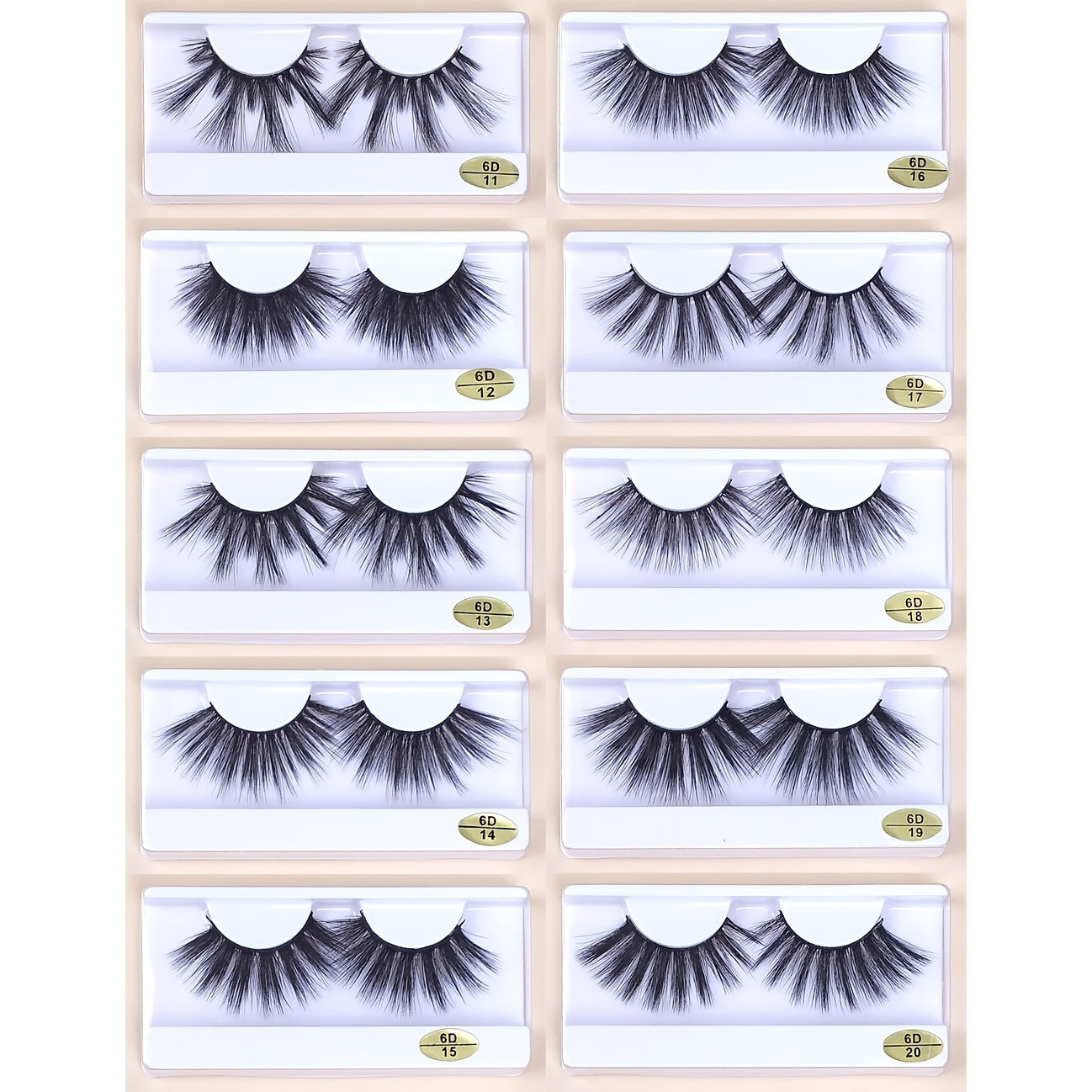 20 Pairs 25mm Mink Lashes False Eyelashes Pack - Long Dramatic Makeup