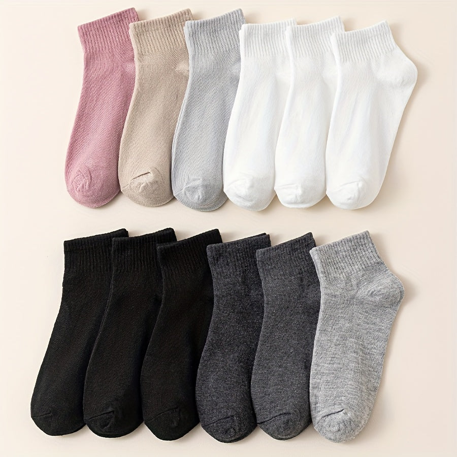 12 Pairs Comfy Sports Socks Women's Stockings & Hosiery