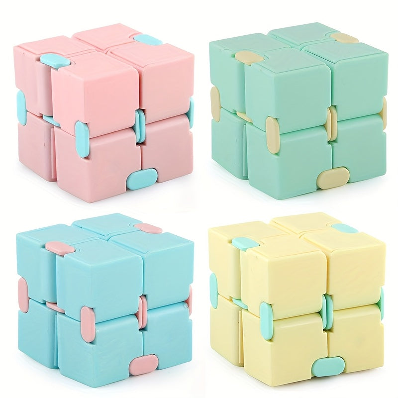 Portable Infinity Cube ABS Green Handle Top One-Handed Operation 4pcs Set