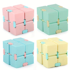 Portable Infinity Cube ABS Green Handle Top One-Handed Operation 4pcs Set