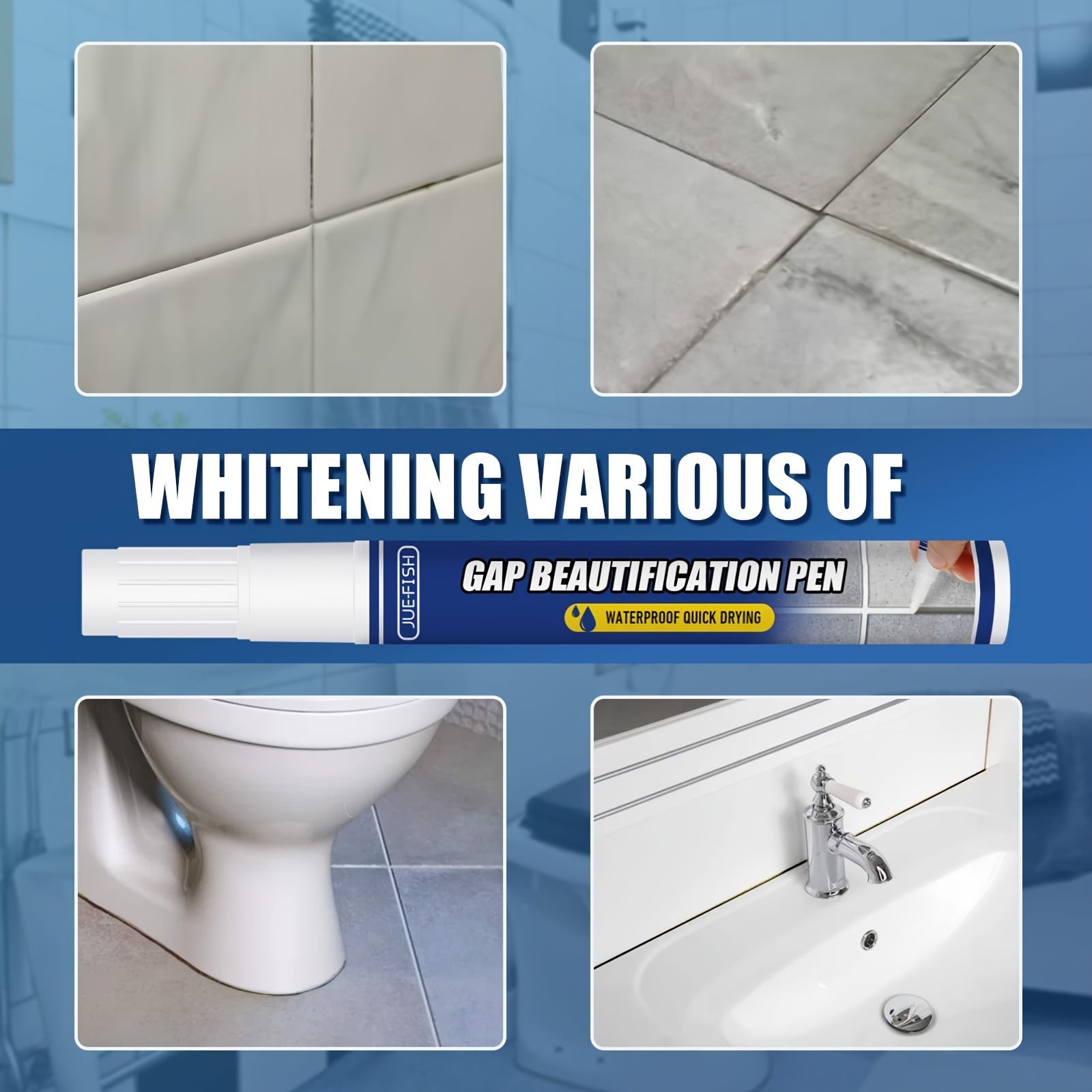 1pc Grout Pen Ceramic Tile Repair Pen Bathroom Waterproof Mildew proof
